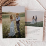 Whimsisches Minimalistisches Script-Flachbildschir Dankeskarte<br><div class="desc">Dieses skurrile minimalistische Skript flache Foto danke Ihnen Karte ist perfekt für Ihre klassische einfache Schwarz-Weiß minimale moderne boho Hochzeit. Das Design besticht durch elegante, delikate und romantische handgeschriebene Kalligraphieschriften mit formaler Shabby Chic-Typografie. Das Aussehen wird bei jeder Hochzeitszeit gut sein: Frühling, Sommer, Herbst oder Winter! Das Produkt ist bearbeitbar...</div>
