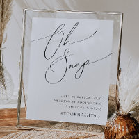 Whimsisches Minimalistisches Skript Oh Snap Hashta