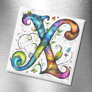 Whimsisches Monogramm X Magnet