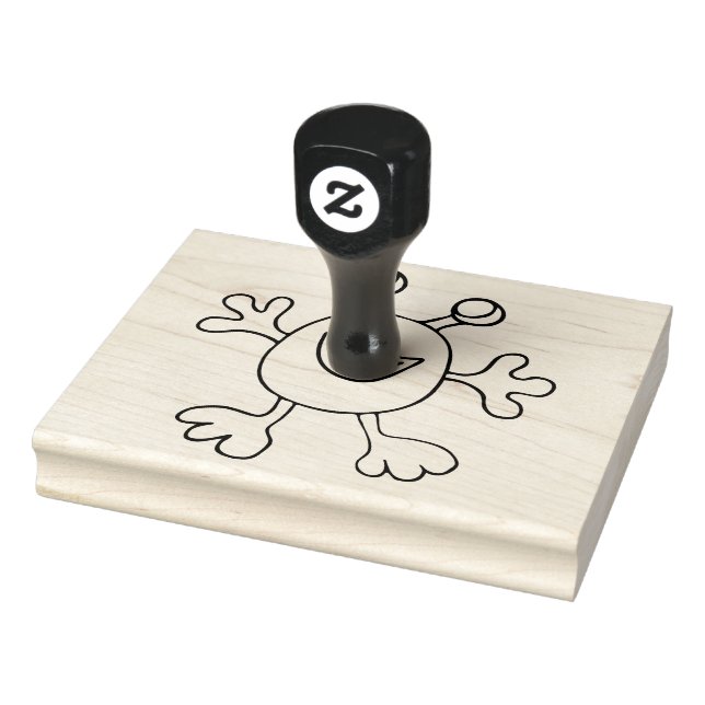 Whimsisches Monster, Niedlich 4" x 5" Gummi-Briefm Gummistempel (Stempel)