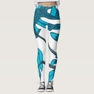 Whimsisches Monsterablatt-Design Leggings