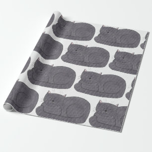 Whimsisches Muffin Cat Sleeping Wrapping Paper Geschenkpapier