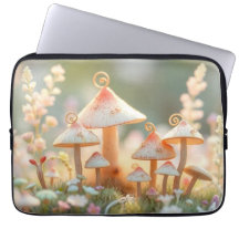 Whimsisches Mushroom Village | Gemütliches Lapto