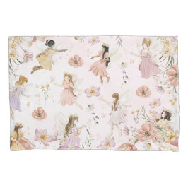 Whimsisches Niedlich Fairies Wildblume Garden Wies Kissenbezug