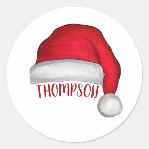 Whimsisches Niedlicher Weihnachtsmann Einfache Wei Runder Aufkleber