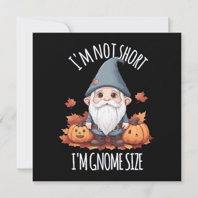 Whimsisches Niedliches Gnome im Herbst (Vorderseite)