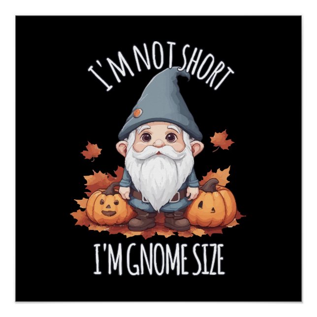 Whimsisches Niedliches Gnome im Herbst Poster (Vorderseite)