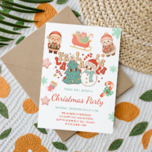 Whimsisches Niedliches Weihnachtsfest Party Einlad Einladung
