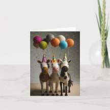 Whimsisches Party Pferde mit bunten Balloons