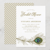 Whimsisches Peacock Feather Vintages Brautparty
