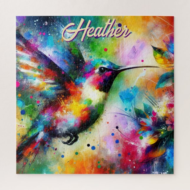 Whimsisches Personalisierter Hummingbird (Vertikal)