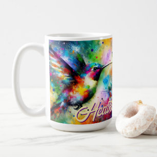 Whimsisches Personalisierter Hummingbird Kaffeetasse
