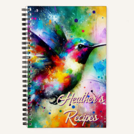 Whimsisches Personalisierter Hummingbird Notizbuch