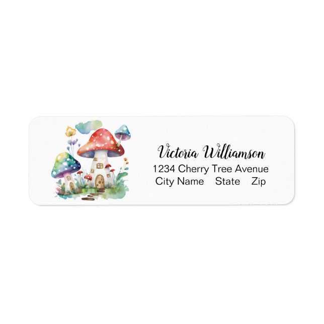 Whimsisches Pilzhaus Niedliche Wasserfarbe (Vorne)