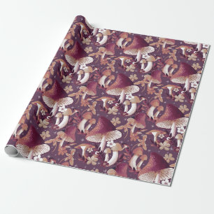 Whimsisches Pilzmuster Geschenkpapier