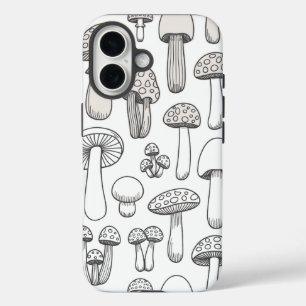 Whimsisches Pilzmuster iPhone 16 Hülle