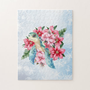 Whimsisches Pink Weihnachten Florenmeer Schildkröt