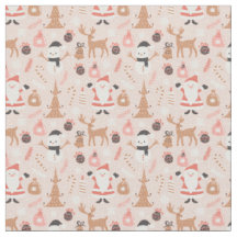 Whimsisches Pink Weihnachtsstoff