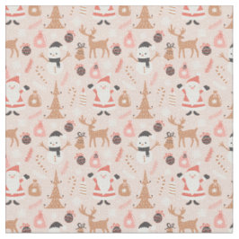 Whimsisches Pink Weihnachtsstoff Stoff