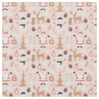 Whimsisches Pink Weihnachtsstoff Stoff