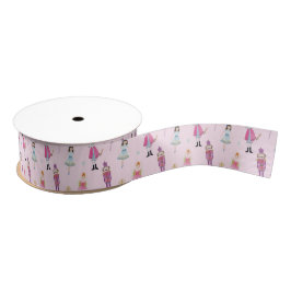 Whimsisches rosa Wasserfarbe Nutcracker Ballet Ripsband