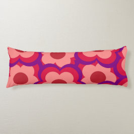 Whimsisches Rot und Rosa Floral Retro, fett preppy Seitenschläferkissen