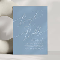 Whimsisches Skript | Blauer Brunch und Bubbly