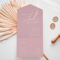 Whimsisches Skript | Dusty Rose Lässiges Siegel un