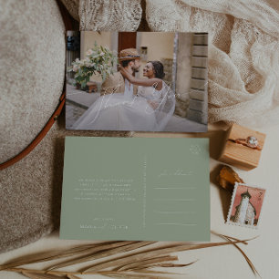 Whimsisches Skript   Sage Horizontal Foto Vielen D Postkarte