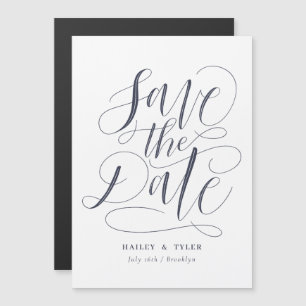 Whimsisches Skript Save the Date Magneteinladung