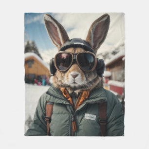 Whimsisches Snowboarden Fleecedecke