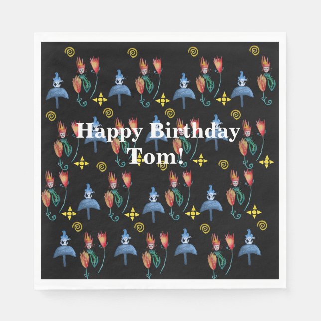 Whimsisches Spring-Mod Serviette (Vorderseite)