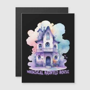 Whimsisches Spuk Haus Magnetkarte
