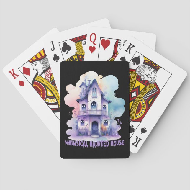 Whimsisches Spuk Haus Spielkarten (Rückseite)