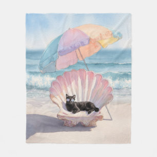 Whimsisches Strandtuch Fleecedecke