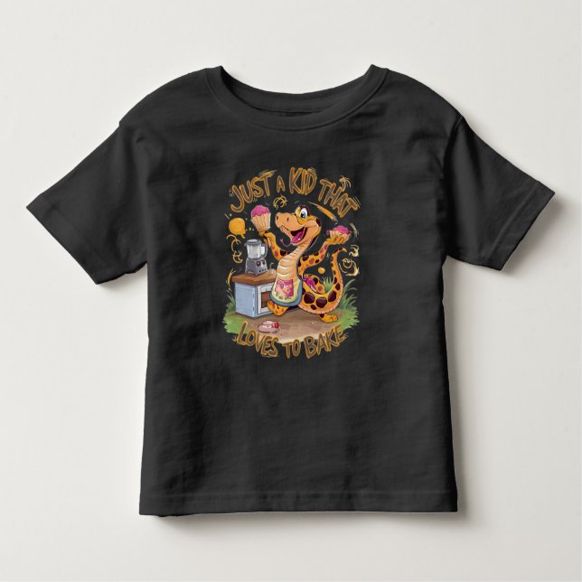 Whimsisches T-Shirt mit Backschlange (Vorderseite)
