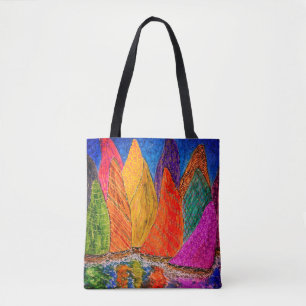 Whimsisches und farbiges Segelboot Tote Bag Tasche