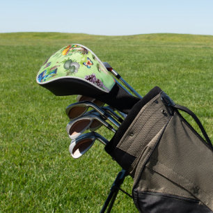 Whimsisches Wasserfarben Pilzgarten Golf Headcover