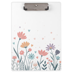 Whimsisches Wasserfarbenfloral Klemmbrett