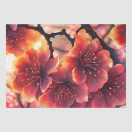Whimsisches Wasserfarbenrosa Kirschblüten Seidenpapier