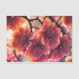 Whimsisches Wasserfarbenrosa Kirschblüten Seidenpapier