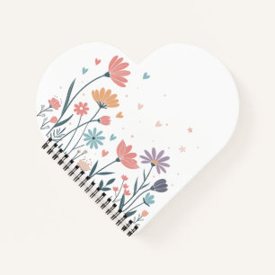 Whimsisches Watercolor Floral Notebook Notizbuch