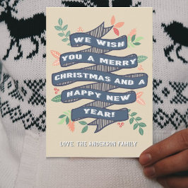 Whimsisches Weihnachtsbanner Feiertagskarte