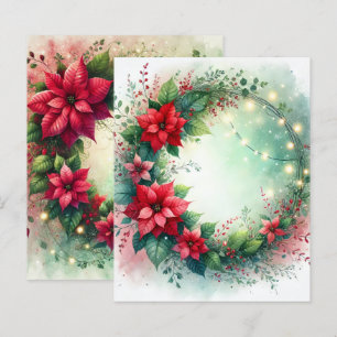 Whimsisches Weihnachtsbuch Poinsettia Wreath Scrap