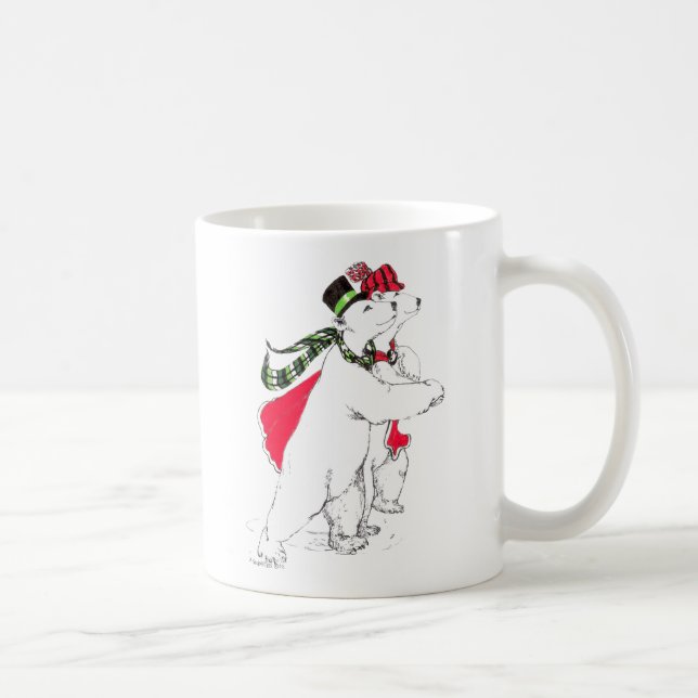 Whimsisches Weihnachtsfest Alaska Wildlife Coffee  Kaffeetasse (Rechts)
