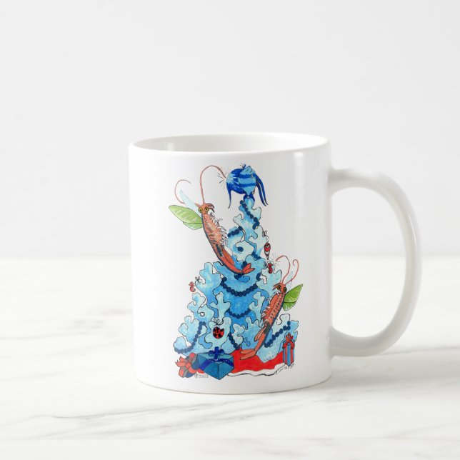 Whimsisches Weihnachtsfest Alaska Wildlife Coffee  Kaffeetasse (Rechts)