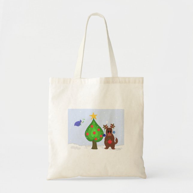 Whimsisches Weihnachtsgeschehen Tragetasche (Vorne)