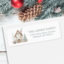 Whimsisches Weihnachtshaus Winter Hütte