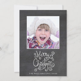 Whimsisches Weihnachtskhalkboard Kalligrafisches F Feiertagskarte