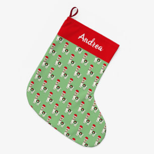 Whimsisches Weihnachtsllamas Custom Großer Weihnachtsstrumpf